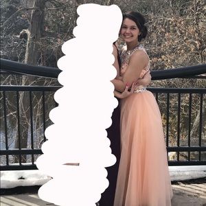 Peach Long/Puffy Prom Dress